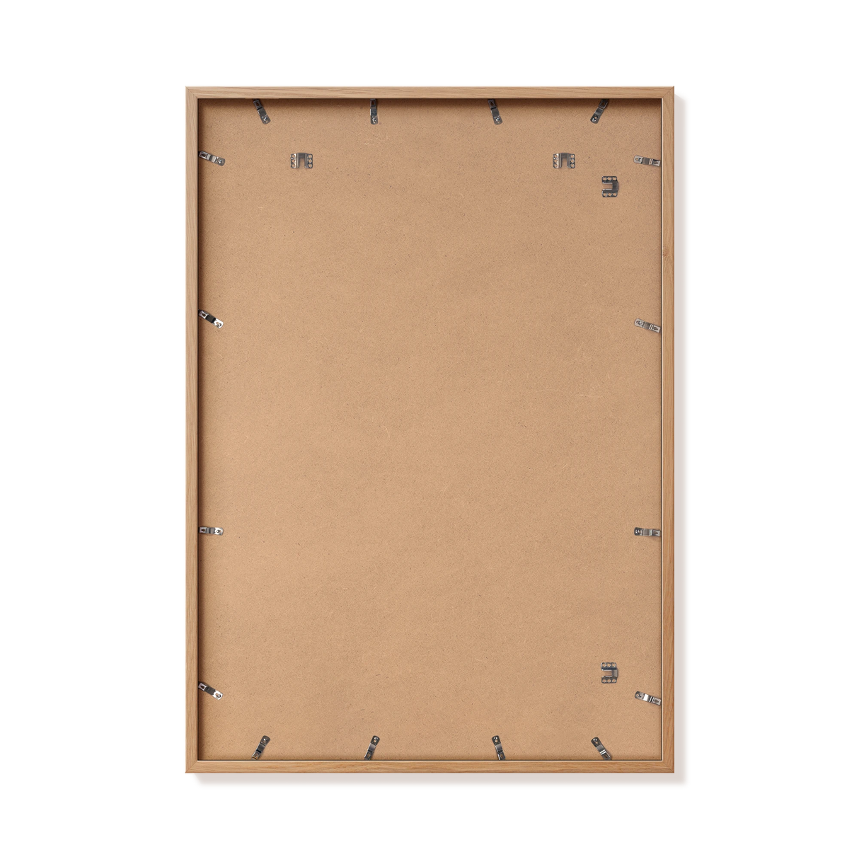 Back of natural oak 70x100 cm frame with hanging hardware