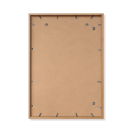 Back of natural oak 70x100 cm frame with hanging hardware