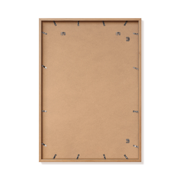 Back of natural oak 70x100 cm frame with hanging hardware