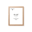 Natural oak picture frame 8.5x11 in, front view