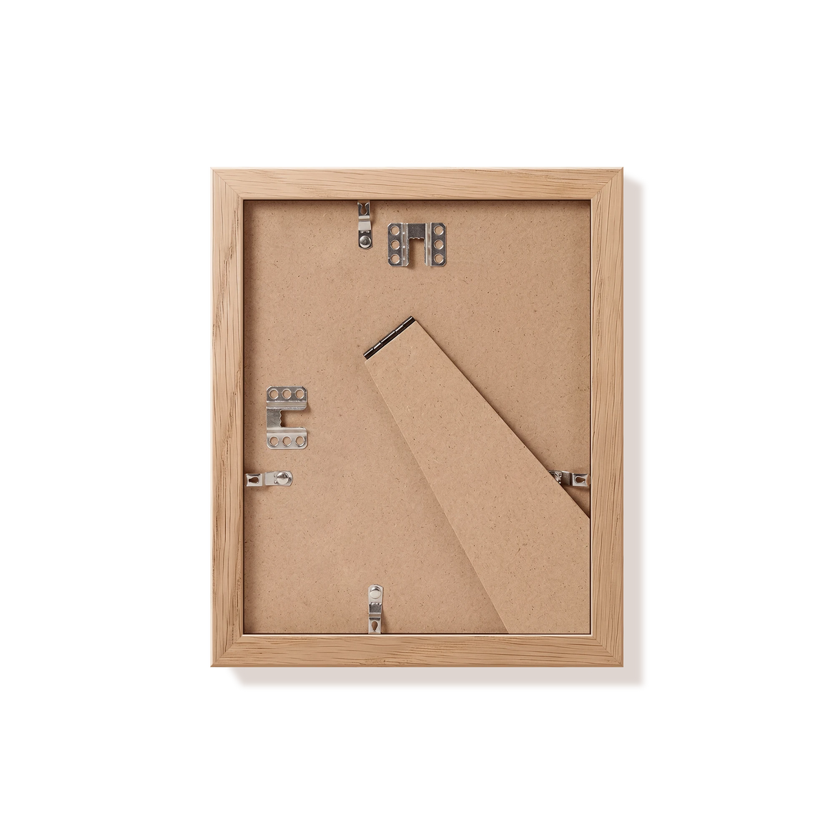 Back of natural oak 8x10 in frame with hanging hardware