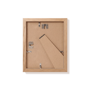 Back of natural oak 8x10 in frame with hanging hardware