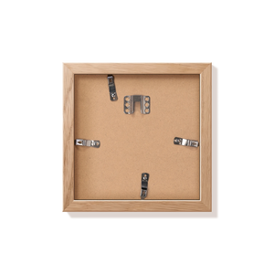 Back of natural oak 8x8 in frame with hanging hardware