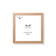 Natural oak picture frame 8x8 in, front view