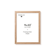 Natural oak picture frame 9x12 in, front view