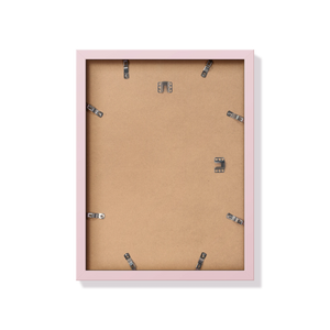 Back of pink 12x16 in frame with hanging hardware