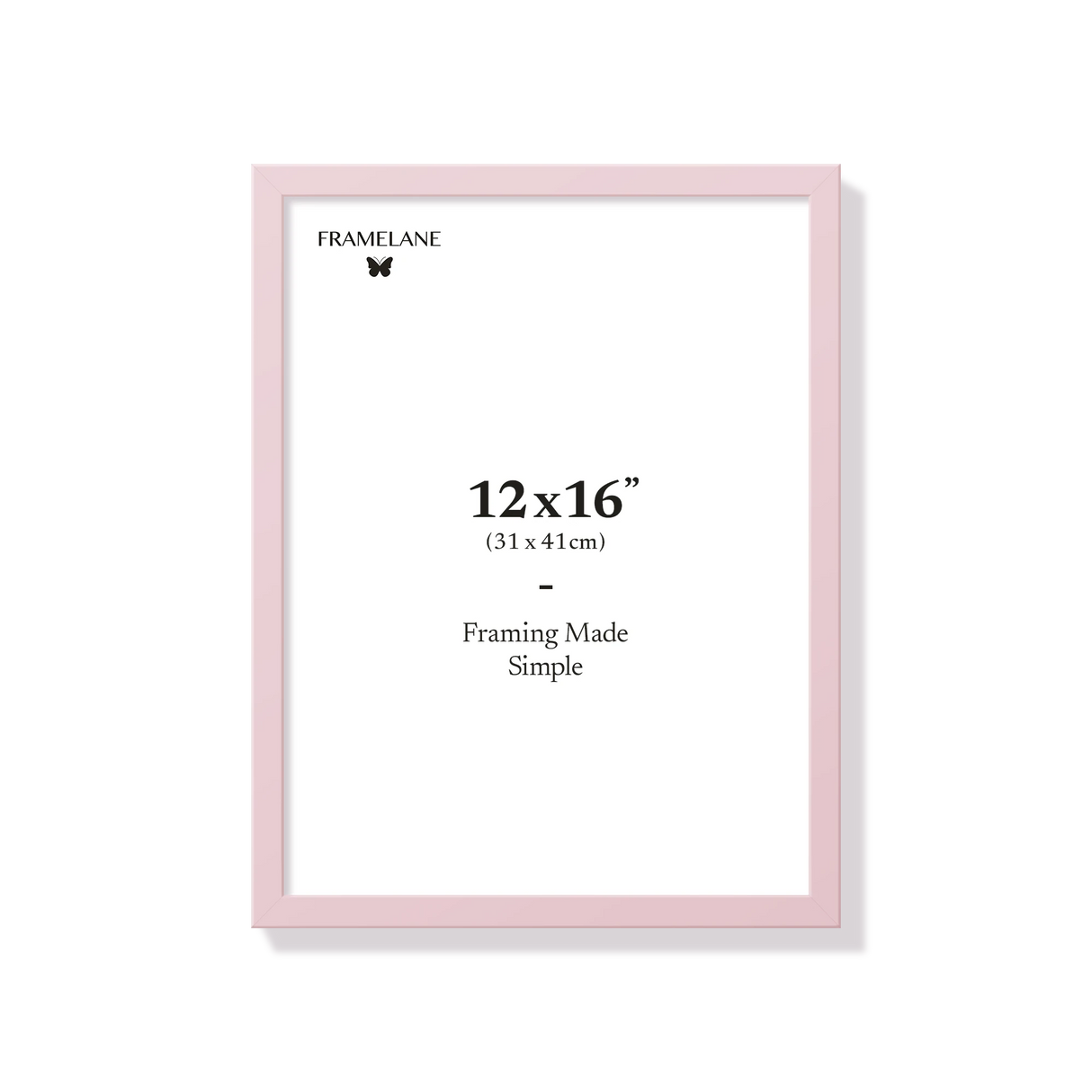 Pink picture frame 12x16 in, front view