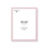 Pink picture frame 12x16 in, front view