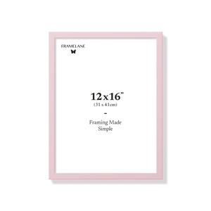 Pink picture frame 12x16 in, front view