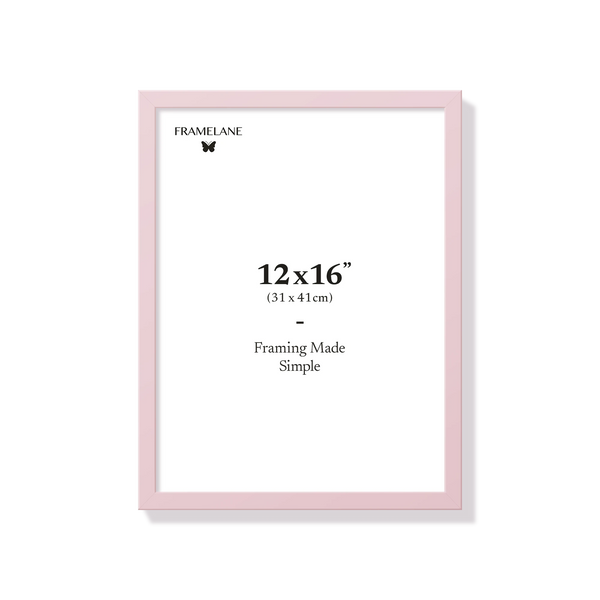 Pink picture frame 12x16 in, front view