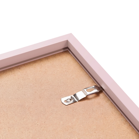 Pink frame back corner showing hardware