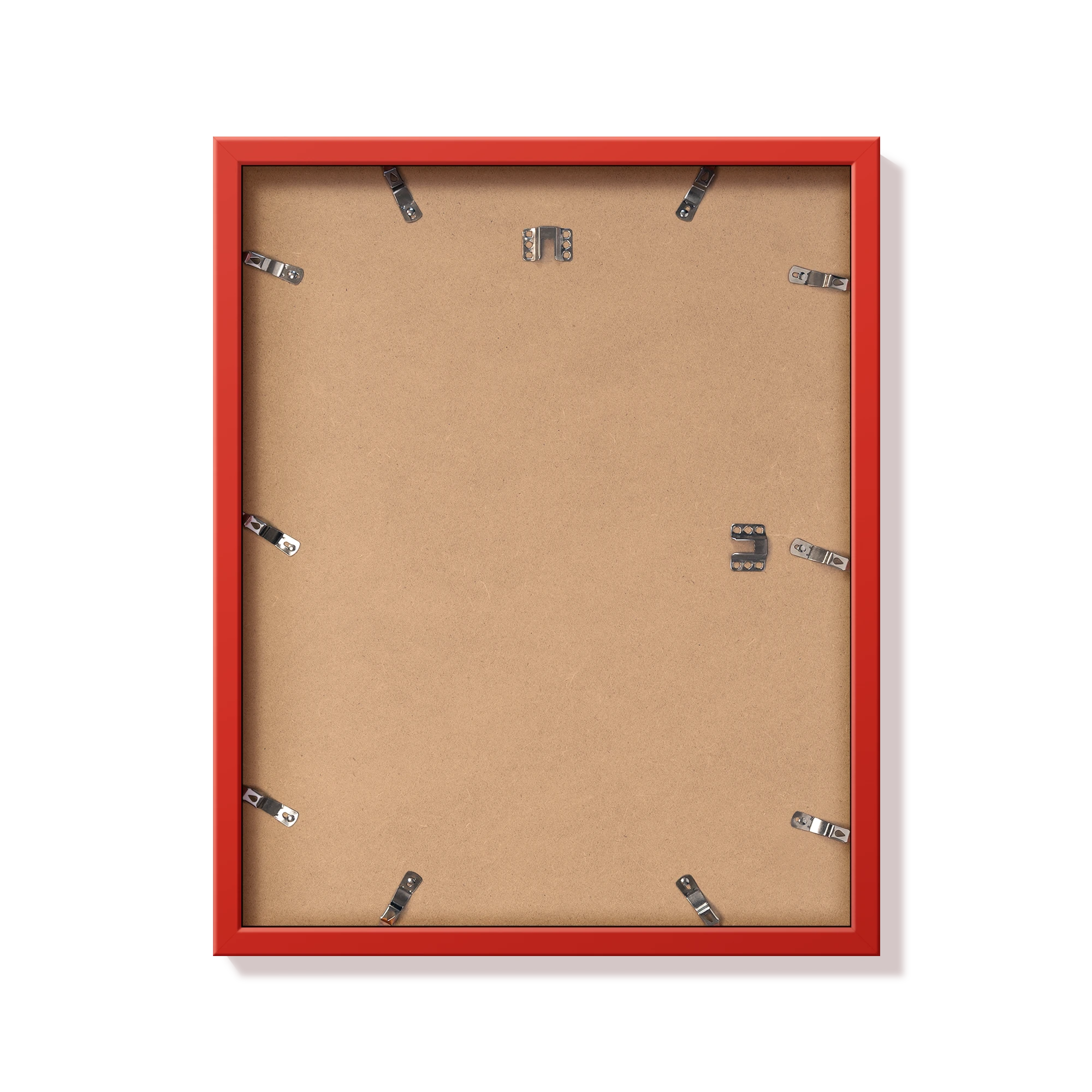 Back of red 16x20 in frame with hanging hardware