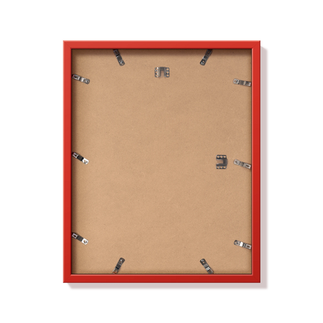 Back of red 16x20 in frame with hanging hardware