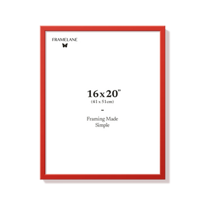 Red picture frame 16x20 in, front view