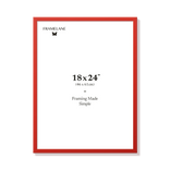 Red picture frame 18x24 in, front view