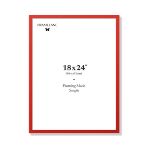 Red picture frame 18x24 in, front view