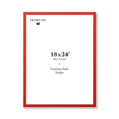 Red picture frame 18x24 in, front view