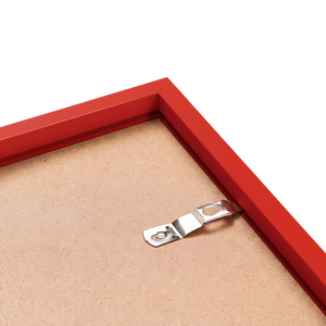 Red frame back corner showing hardware