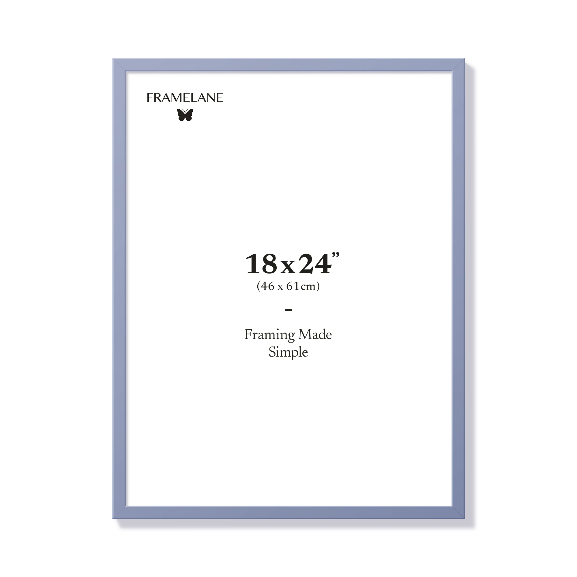 Violet picture frame 18x24 in, front view