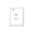 White picture frame 5x7 in, front view