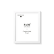White picture frame 8x10 in, front view