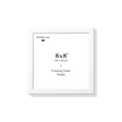 White picture frame 8x8 in, front view
