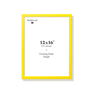 Yellow 12x16 in picture frame, front view