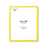 Yellow 16x20 in picture frame, front view