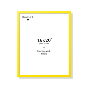 Yellow 16x20 in picture frame, front view