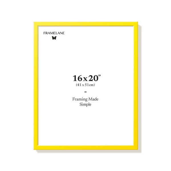 Yellow 16x20 in picture frame, front view