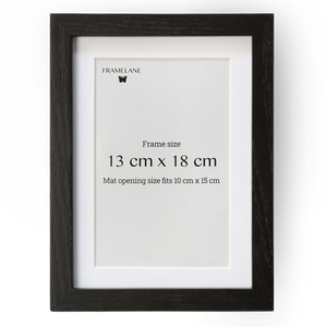 2 Black Oak Frames, 13x18 cm