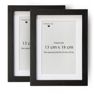 2 Black Oak Frames, 13x18 cm