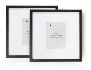 2 Black Oak Frames, 30x30 cm