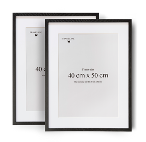 2 Black Oak Frames, 40x50cm