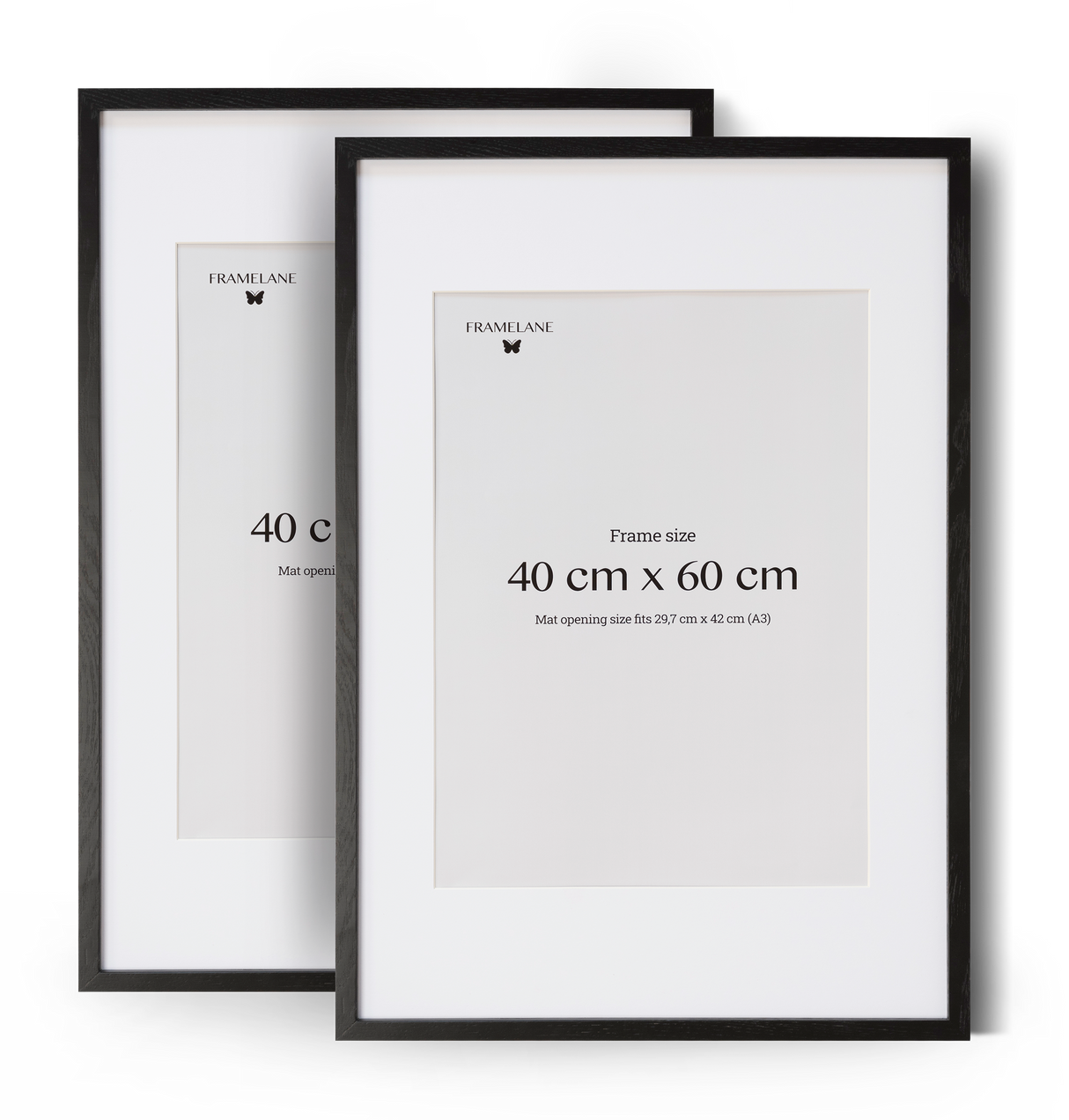 2 Black Oak Frames, 40x60 cm