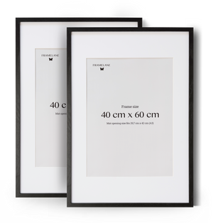 2 Black Oak Frames, 40x60 cm