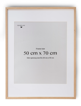 2 Natural Oak Frames, 50x70 cm