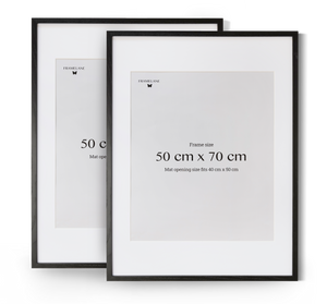 2 Black Oak Frames, 50x70 cm
