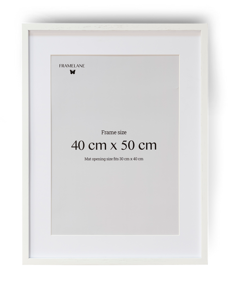 2 Marcos de madera de roble blanco, 40x50 cm