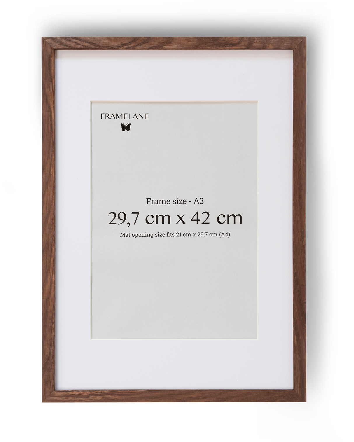 2 Marcos de madera de roble oscuro, 29,7x42 cm (A3)