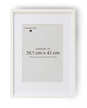 2 Marcos de madera de roble blanco, 29,7x42 cm (A3)