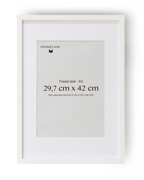 2 Marcos de madera de roble blanco, 29,7x42 cm (A3)