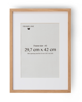 2 Natural Oak Frames, 29.7x42 cm (A3)