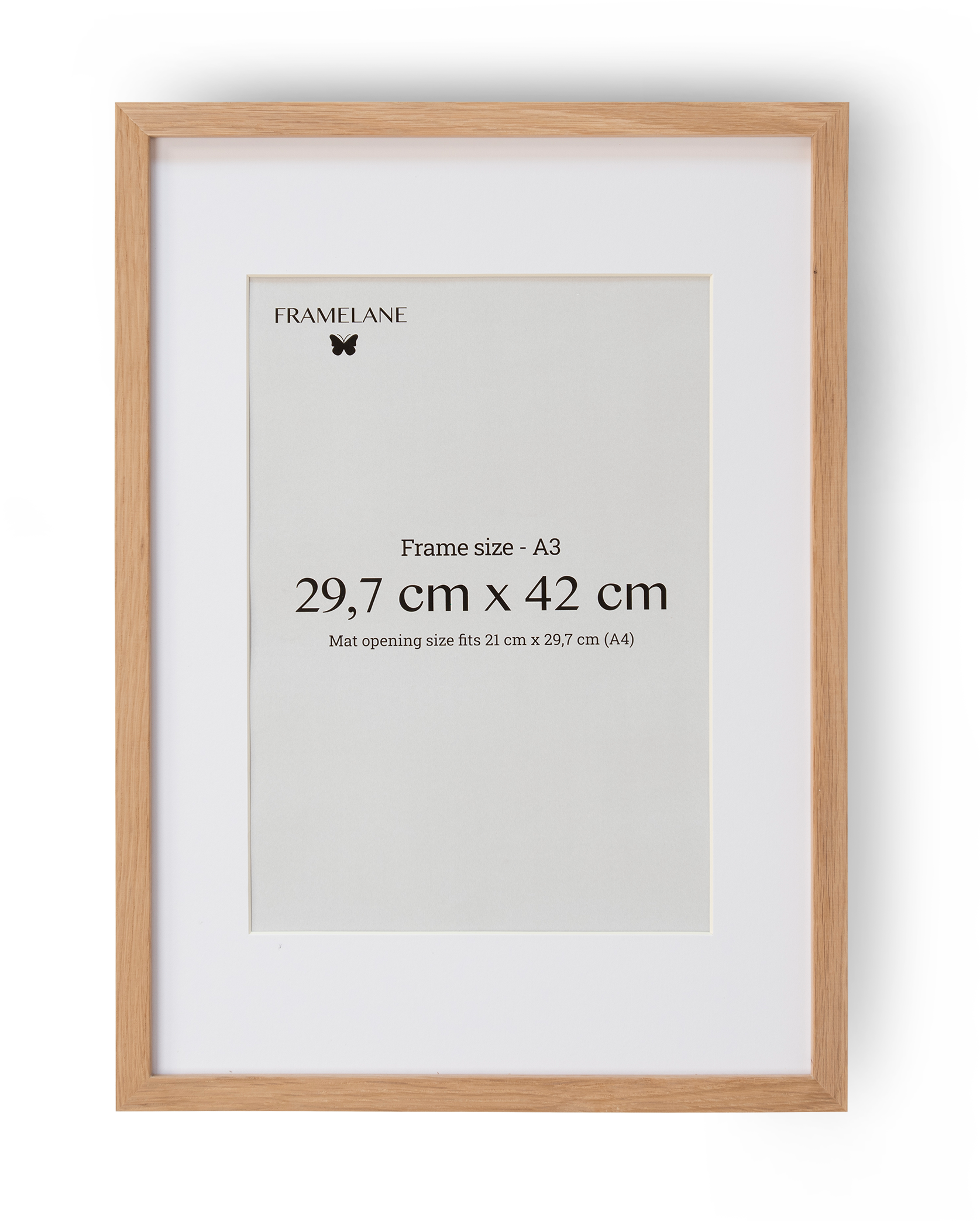 2 Natural Oak Frames, 29.7x42 cm (A3)