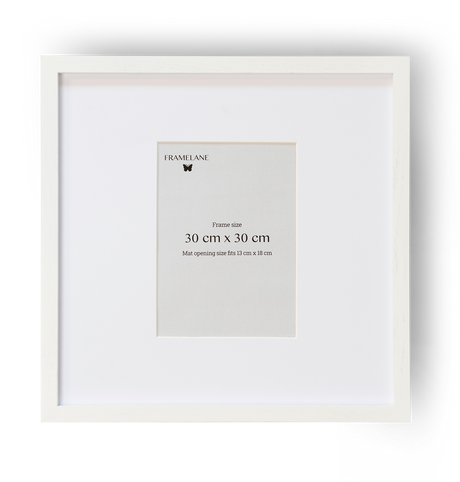2 Marcos de madera de roble blanco, 30x30 cm