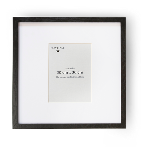 2 Black Oak Frames, 30x30 cm
