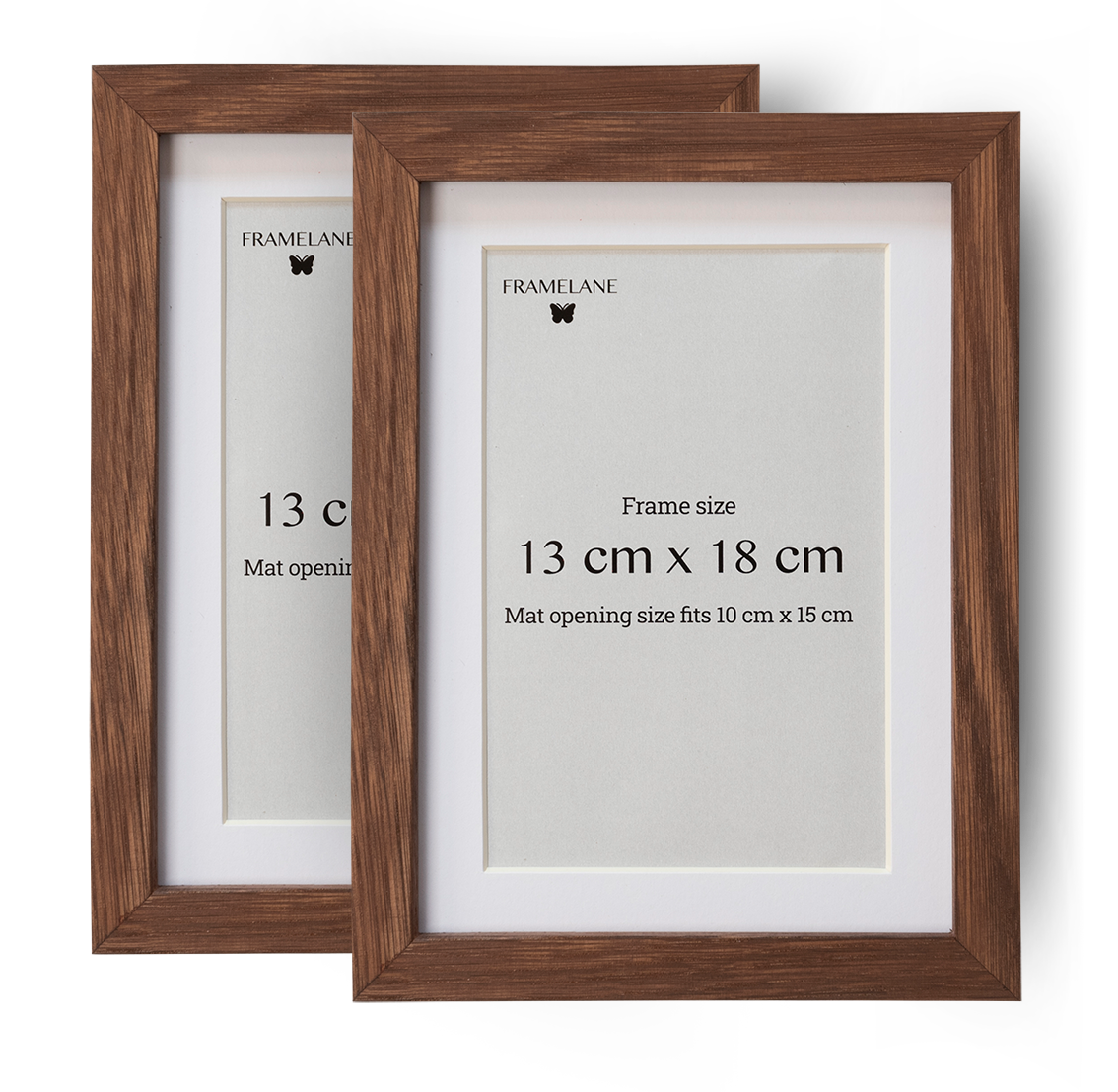 2 Dark Oak Frames, 13x18 cm