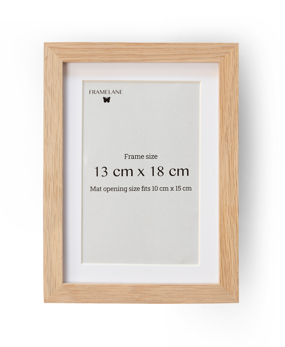 2 Natural Oak Frames, 13x18 cm