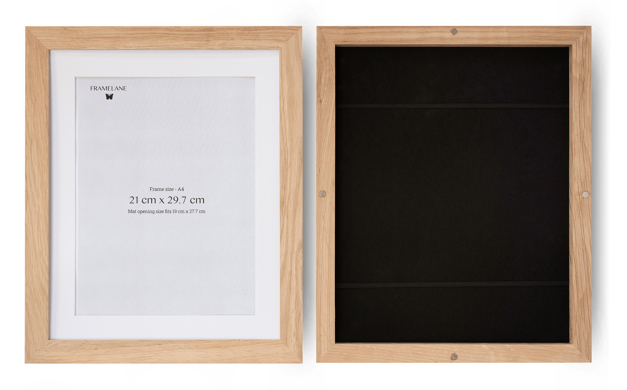 2 Natural Oak Kids Art Frames (A4), 21x29.7 cm