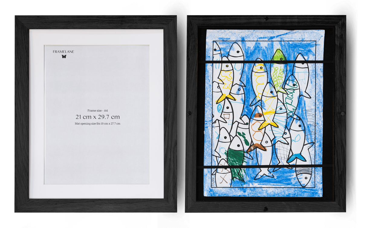 2 Black Oak Kids Art Frames (A4), 21x29.7 cm